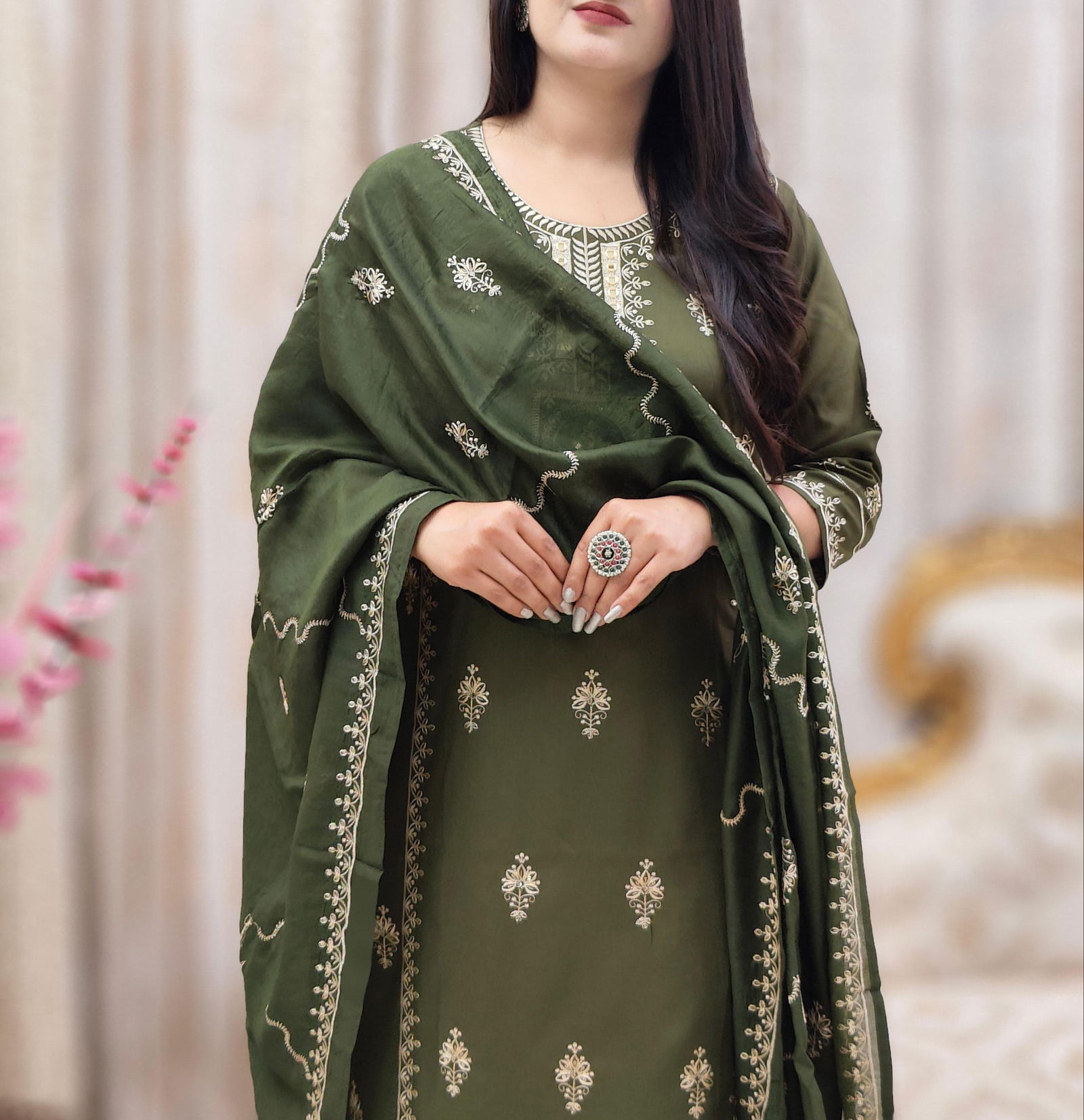 Akshar Designer Pakistani Style  Kurti With Bottom Dupatta Wholesalers In Delhi
